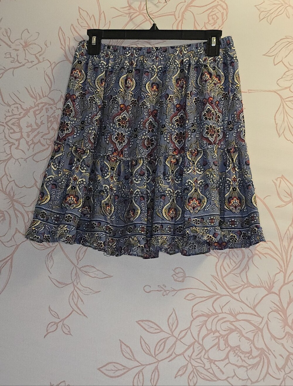 Blue Paisley Print Women’s Skirt